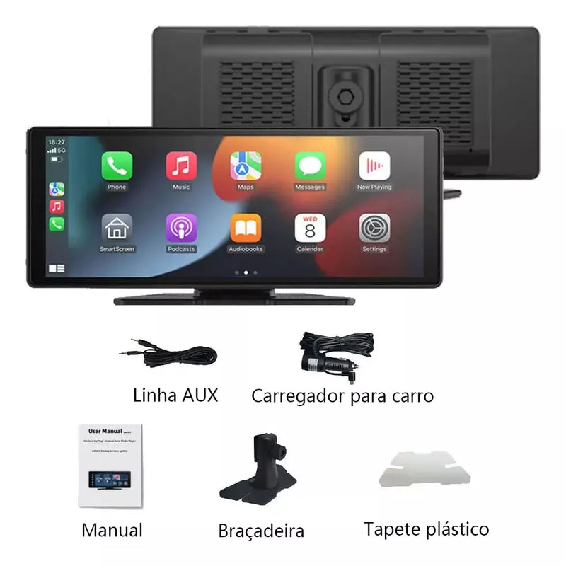 Tela Multimídia com CarPlay e Android Auto